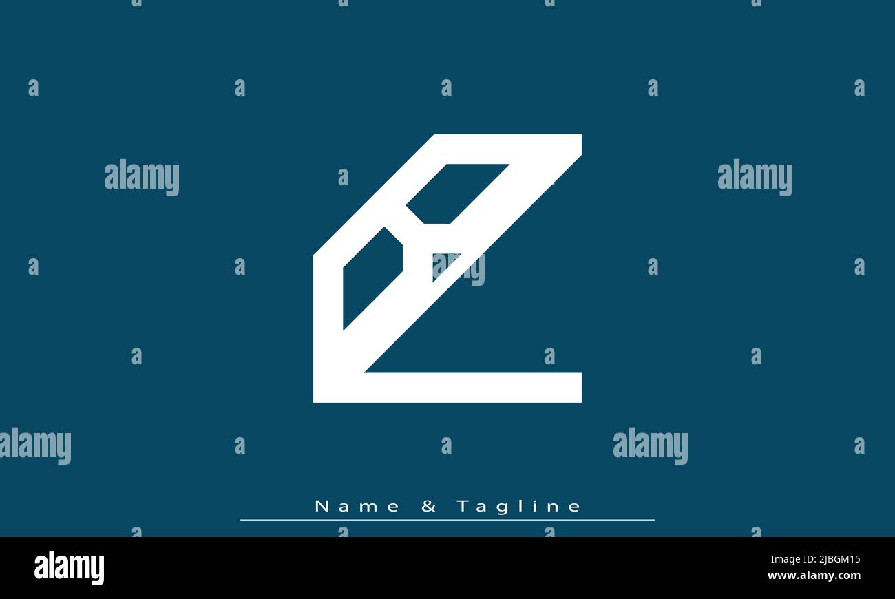 Alphabet letters Initials Monogram logo BL, LB Stock Vector