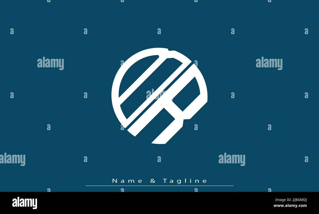 Alphabet letters Initials Monogram logo BR, RB Stock Vector