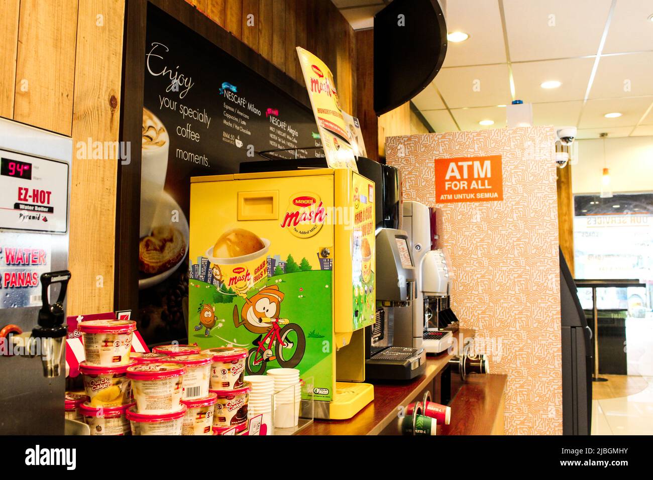 Kuala Lumpur, Malaysia Mar 21, 2017 Selfservice eating space in 7