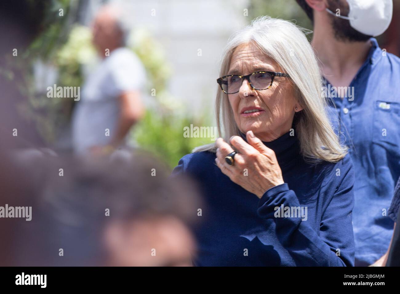 Rome, Italy. 06th June, 2022. Actress Diane Keaton in Piazza di Spagna in Rome for the shooting of the film 'Book Club 2: The Next Chapter' (Photo by Matteo Nardone/Pacific Press/Sipa USA) Credit: Sipa USA/Alamy Live News Stock Photo
