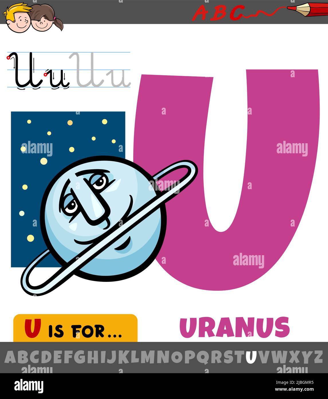 Educational cartoon illustration of letter U from alphabet with uranus planet Stock Vector Image & Art - Alamy Educational cartoon illustration of letter U from alphabet with uranus planet Stock Vector Image & Art - Alamy
