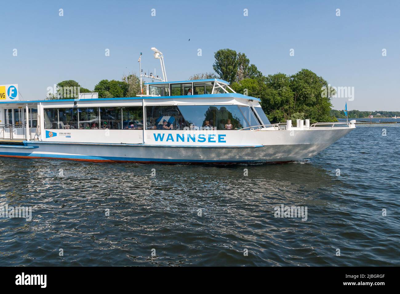 The Kladow to Wansee ferry, Berlin Stock Photo