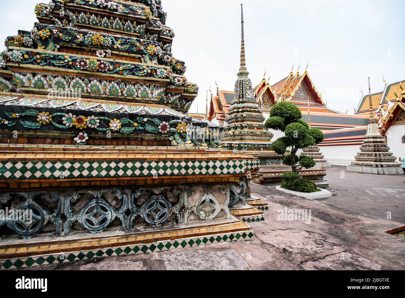 Bangkok, Thailand - Mar. 15 2017: Wat Pho, Bangkok. Wat Pho is a Buddhist temple complex in the Phra Nakhon District located on Rattanakosin Island. Stock Photo