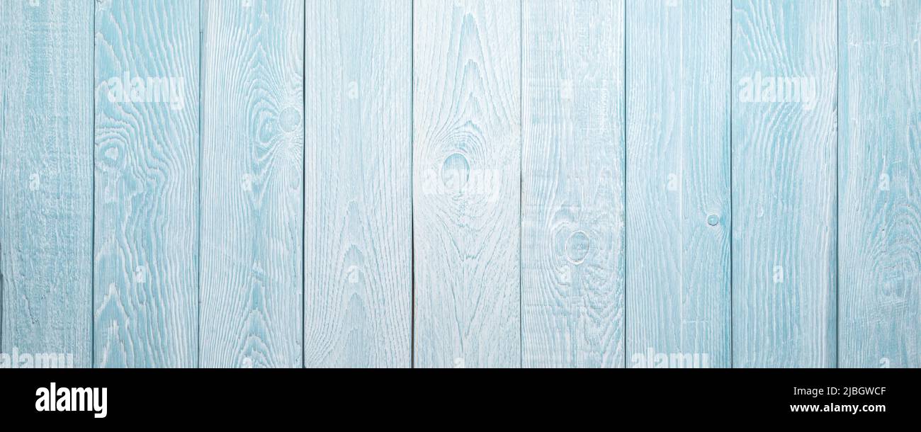 Blue with white wooden planks texture background Stock Photo