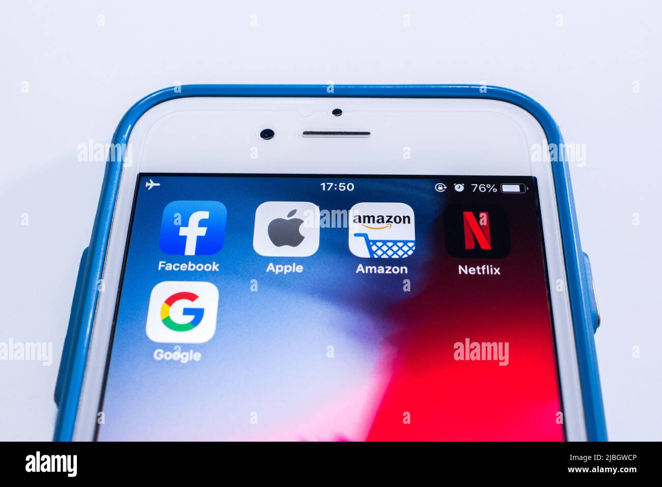 Facebook, Amazon, Apple, Netflix & Google (FAANG), high performance IT technology companies, is both an acronym & a buzzword to investors and people. Stock Photo