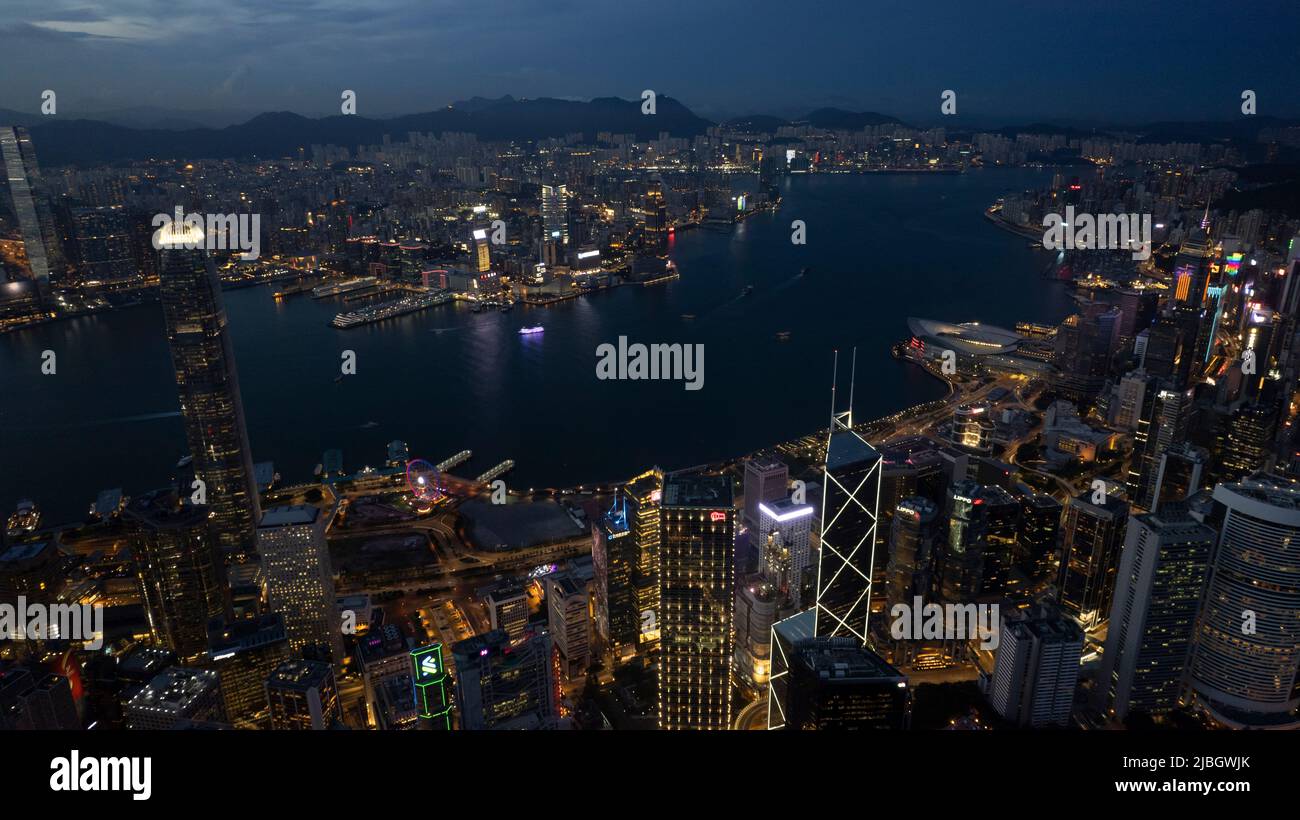 Hongkong drone view hi-res stock photography and images - Alamy