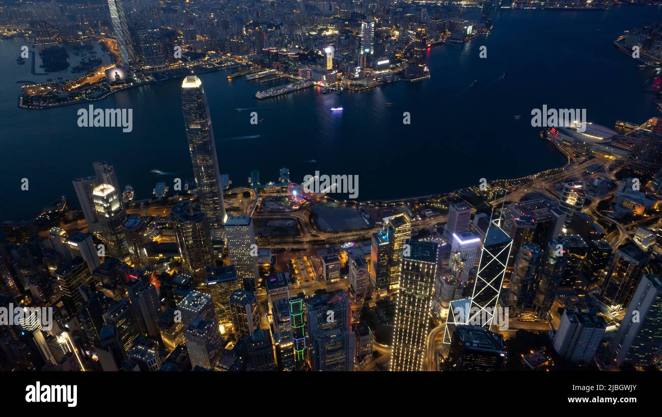 Hongkong drone view hi-res stock photography and images - Alamy