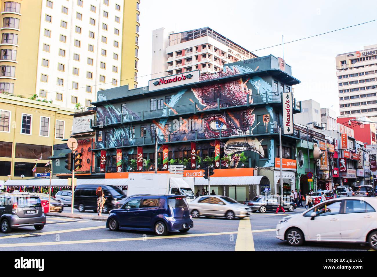 Kuala Lumpur, Malaysia - March 17, 2017 : South African restaurant chain Nando's restaurant. is a Nando's has begun operating in Malaysia in 1998. Stock Photo