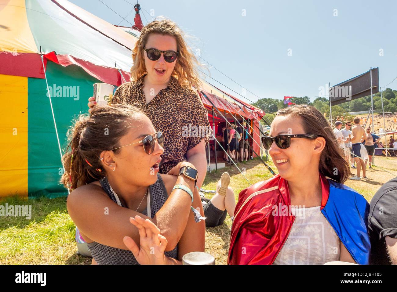 Glastonbury, June 26th 2019: The Glastonbury Festival of Performing Arts Stock Photo