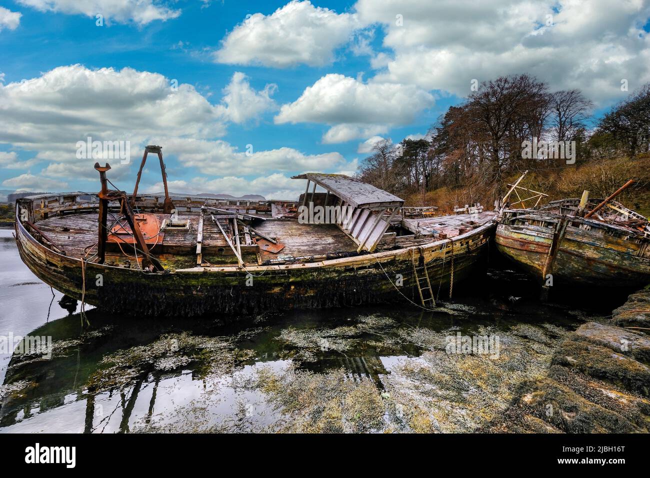Old Fishing boats on Mull Stock Photo - Alamy