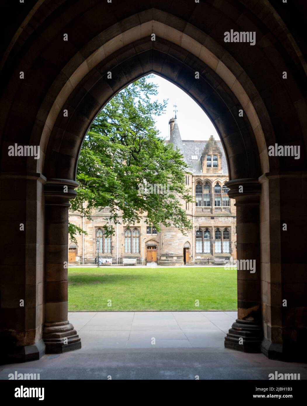 Cloisters On The Glasgow University Campus In Scotland, Built In Gothic ...