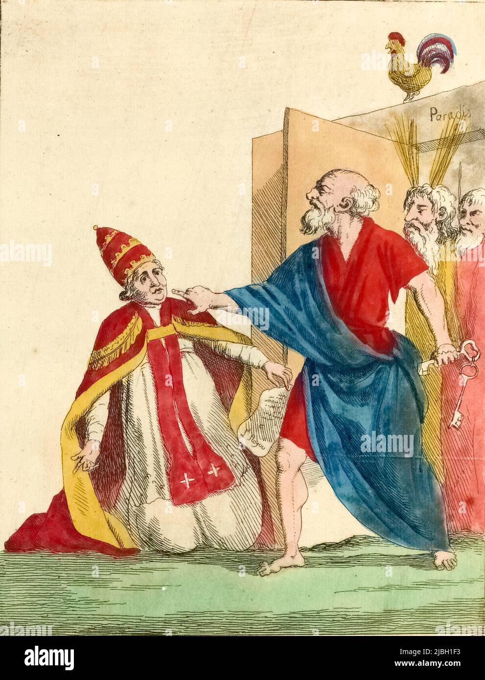 Saint Peter Denying Pope Pius VI - 1791 Stock Photo