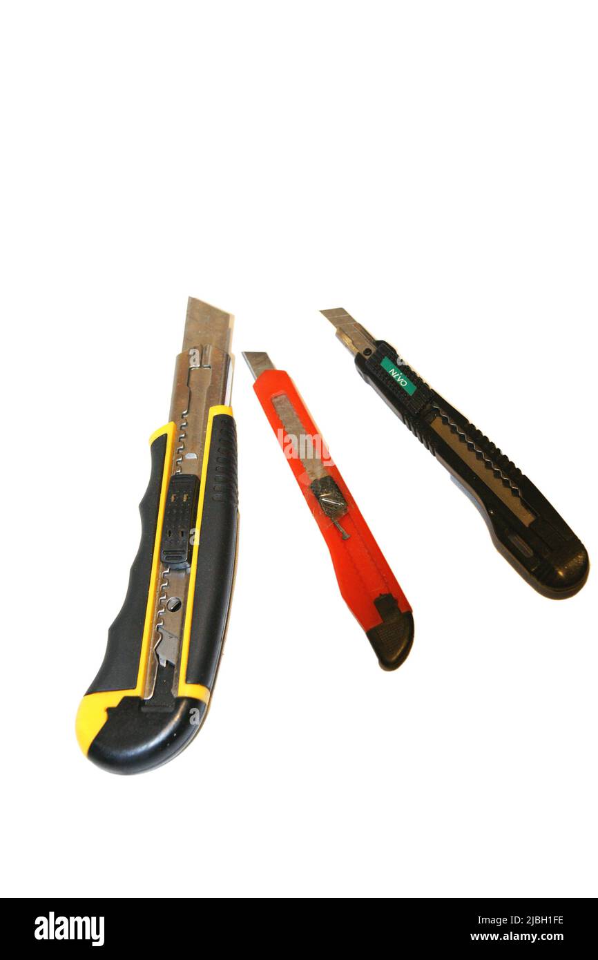Cutter or cutting blade of different sizes Stock Photo Alamy