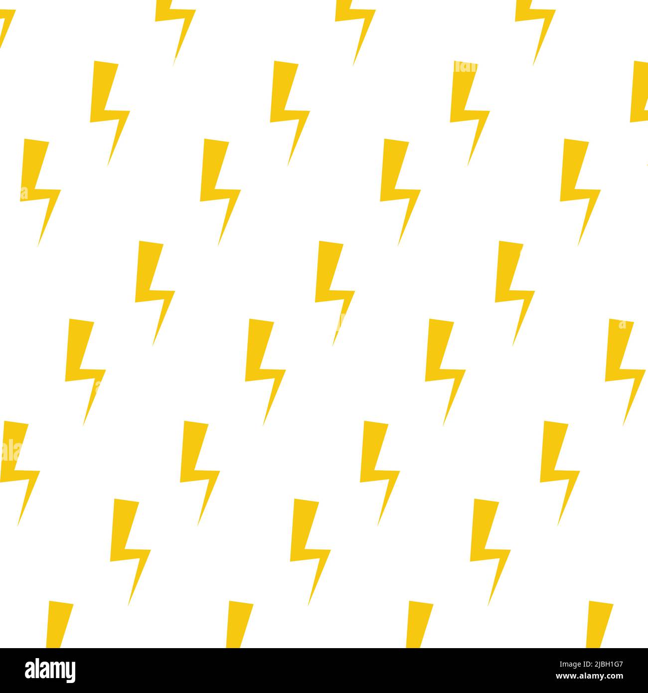 Light thunderbolt seamless pattern, stroke thunderstorm background. Vector, illustration. yellow stylized zippers, wallpaper for phone with hunderstor Stock Vector