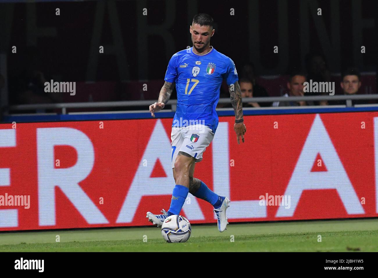 Bologna, Italy , 04th June , 2022 Pictured left to right, Matteo Politano of Italy      during football Nations League 2022 Italy-Germany Credit: Massimo Insabato/Alamy Live News Stock Photo
