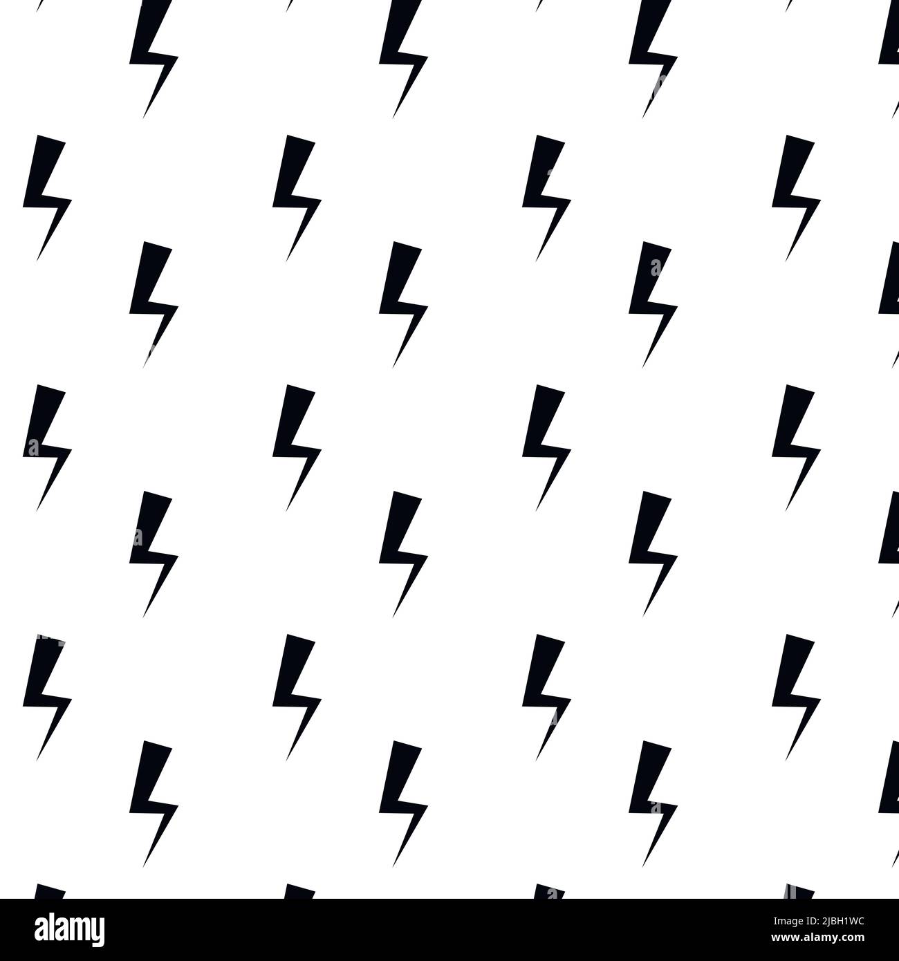 Black white thunderbolt background seamless pattern monochrome. Vector illustration. electrical element, backdrop style, thunder set, thunderbolt elec Stock Vector