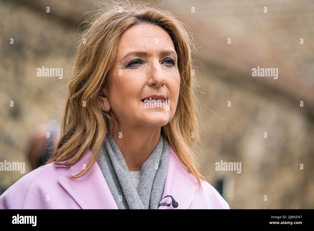 London UK 6 June 2022. BBC journalist Victoria Derbyshire giving