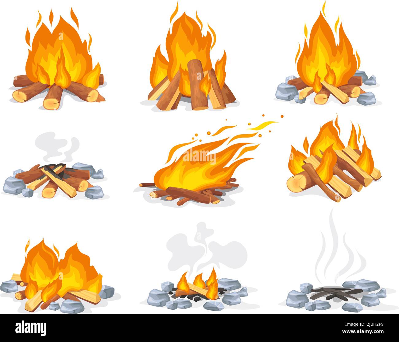Cartoon Wood Campfire Wooden Logs For Camping Bonfire Fire Wood Wood  Industry Materials Stacked Brushwood And Firewood Vector Illustration Set  Wooden Fireplace Collection Stock Illustration - Download Image Now - iStock