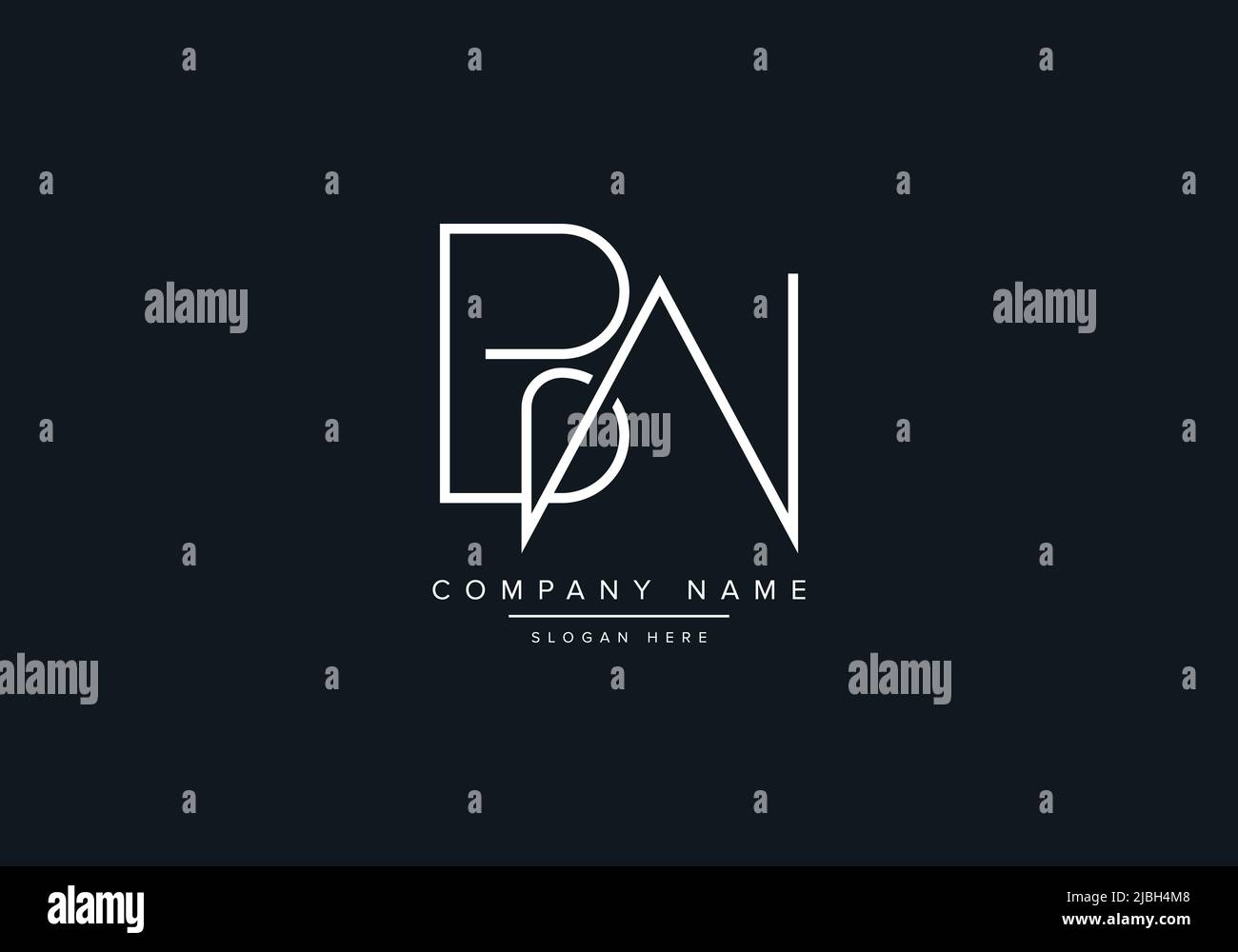 BW LETTER LOGO DESIGN VECTOR TEMPLATE Stock Vector