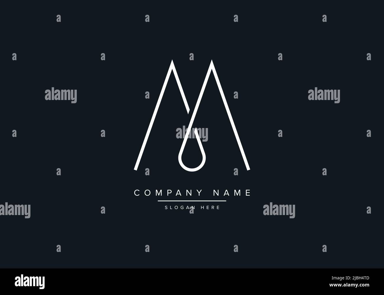 AA LETTER LOGO DESIGN VECTOR TEMPLATE Stock Vector
