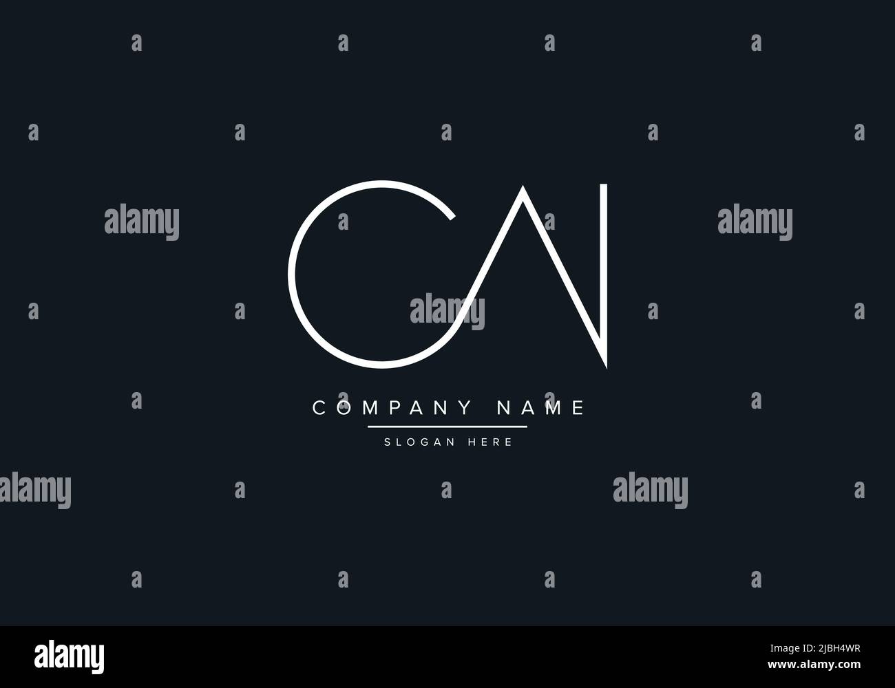 CW LETTER LOGO DESIGN VECTOR TEMPLATE Stock Vector