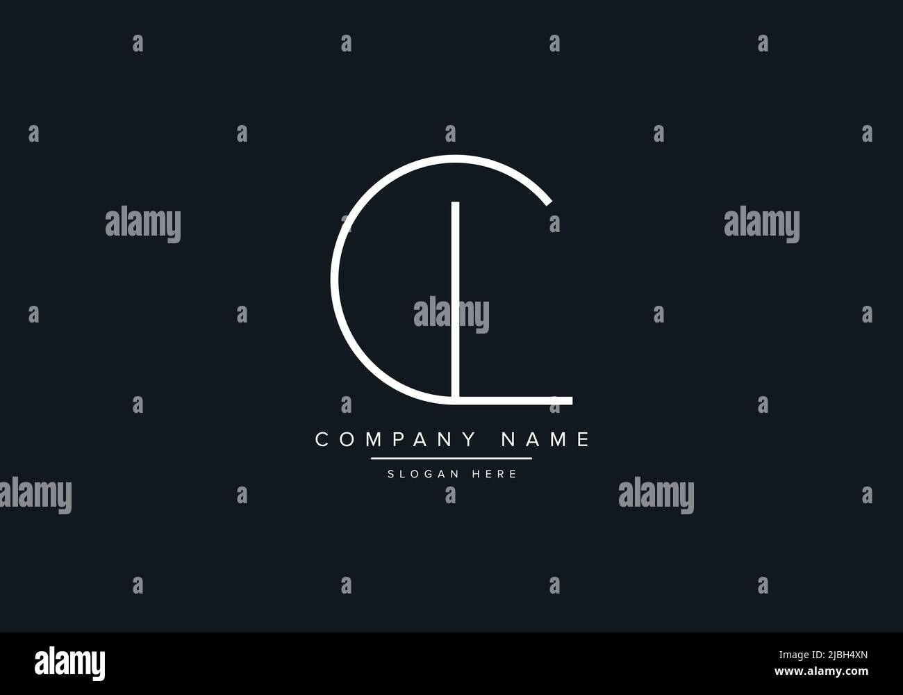 CL LETTER LOGO DESIGN VECTOR TEMPLATE Stock Vector