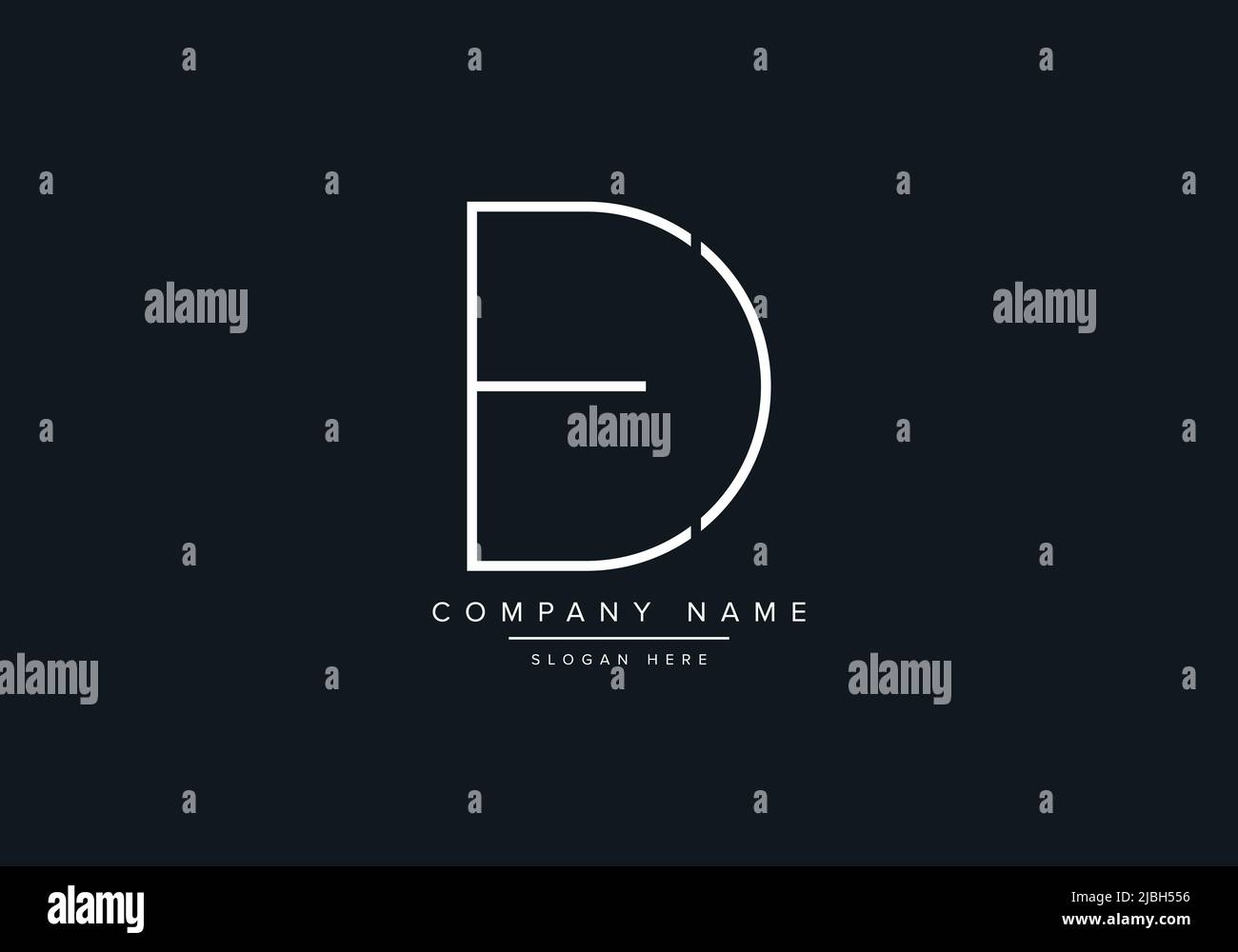 monogram ED alphabet initial line art logo vector, initial logo, logo, logo vector, alphabet, monogram, monogram vector Stock Vector