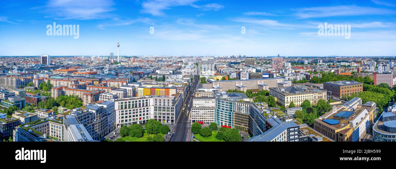 panoramic view at the skyline of central berlin Stock Photo