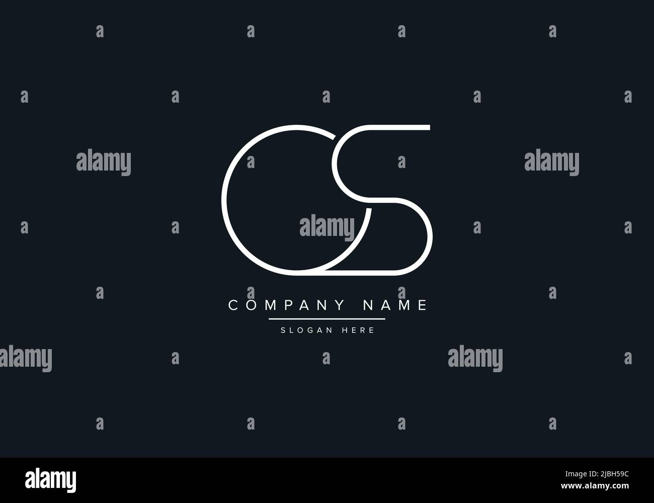 monogram OS alphabet  initial line art logo vector, initial logo, logo, logo vector, alphabet, monogram, monogram vector Stock Vector