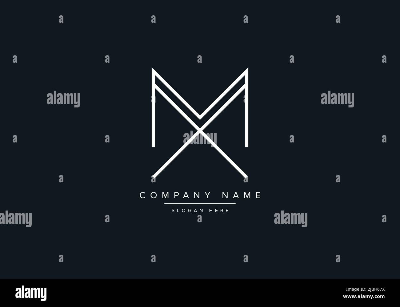 monogram MX alphabet  initial line art logo vector, initial logo, logo, logo vector, alphabet, monogram, monogram vector Stock Vector