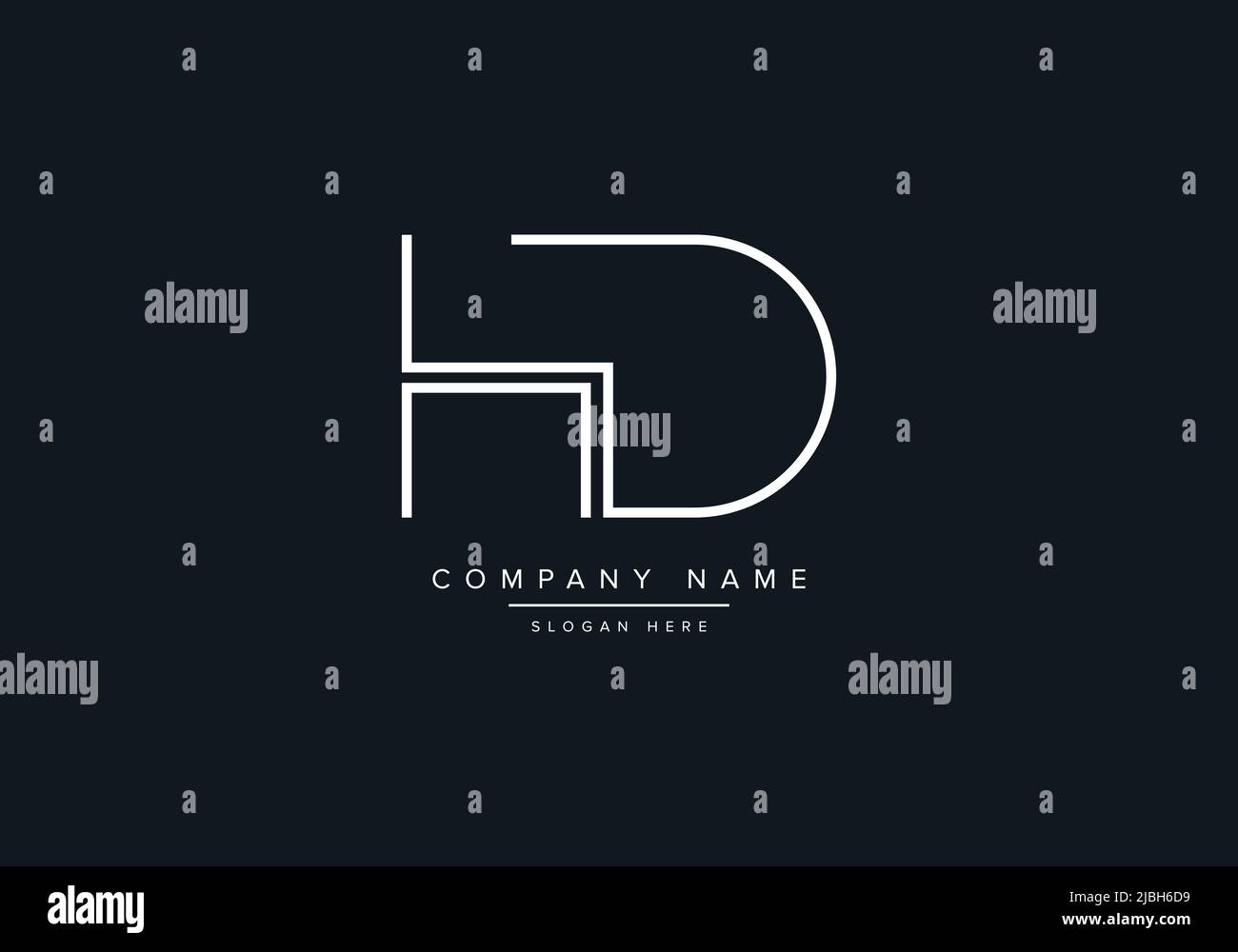 monogram HD alphabet  initial line art logo vector, initial logo, logo, logo vector, alphabet, monogram, monogram vector Stock Vector