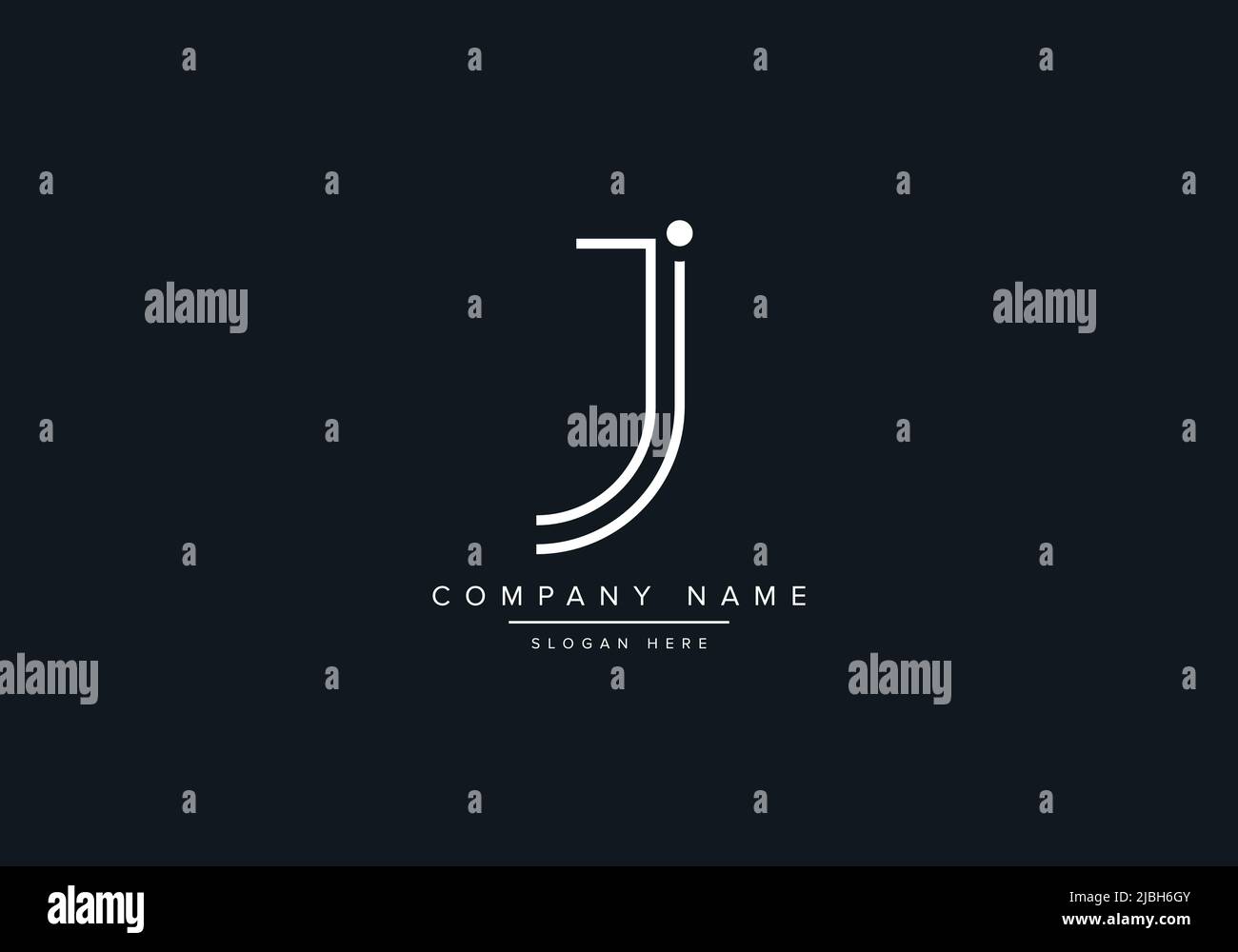 alphabet letters monogram icon logo JJ Stock Vector