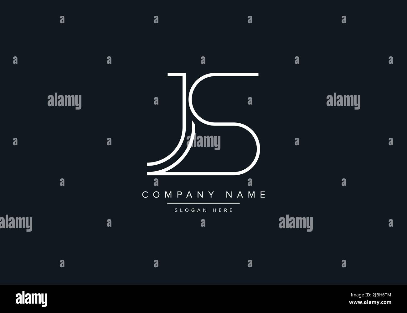 alphabet letters monogram icon logo JS Stock Vector Image & Art - Alamy