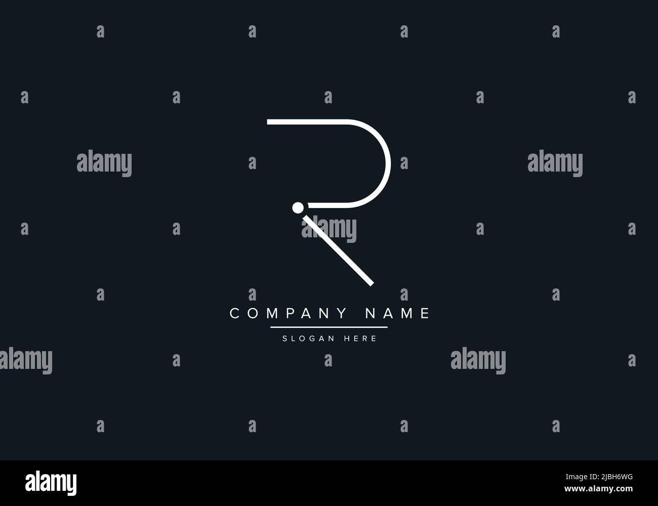 alphabet letters monogram icon logo IR Stock Vector