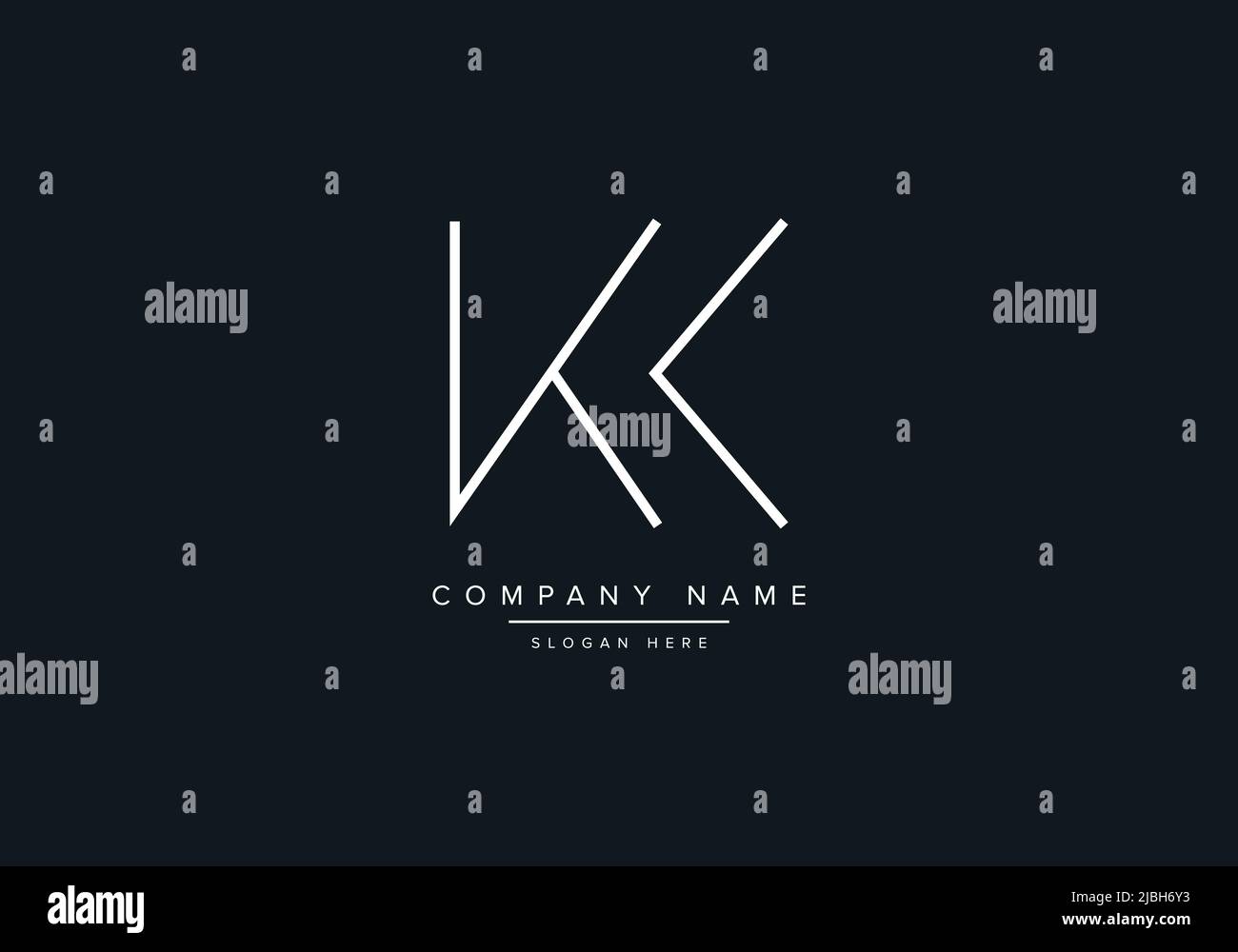 alphabet letters monogram icon logo KK Stock Vector