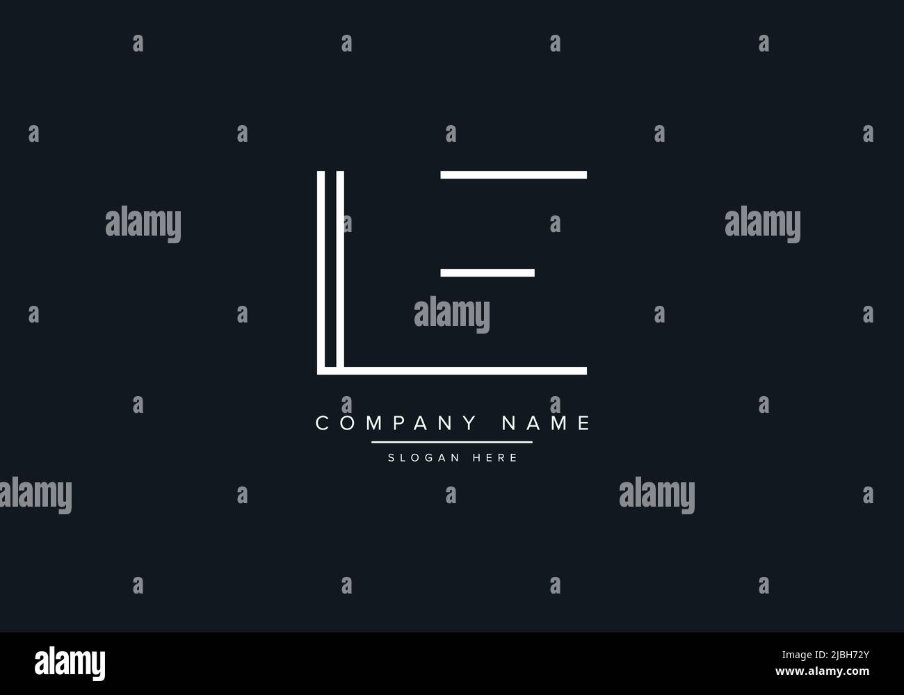alphabet letters monogram icon logo LE Stock Vector