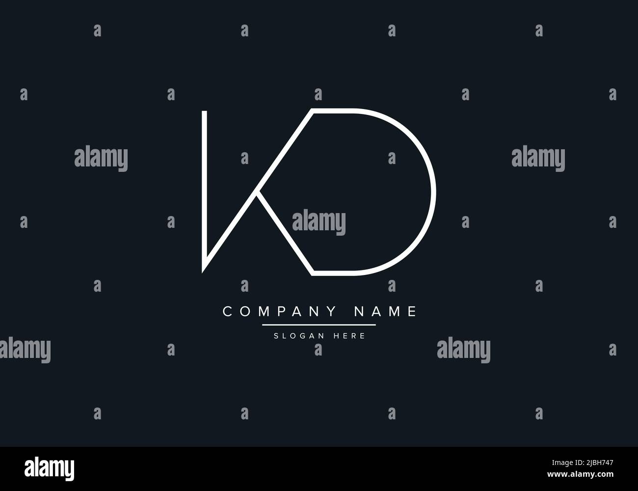 alphabet letters monogram icon logo KD Stock Vector