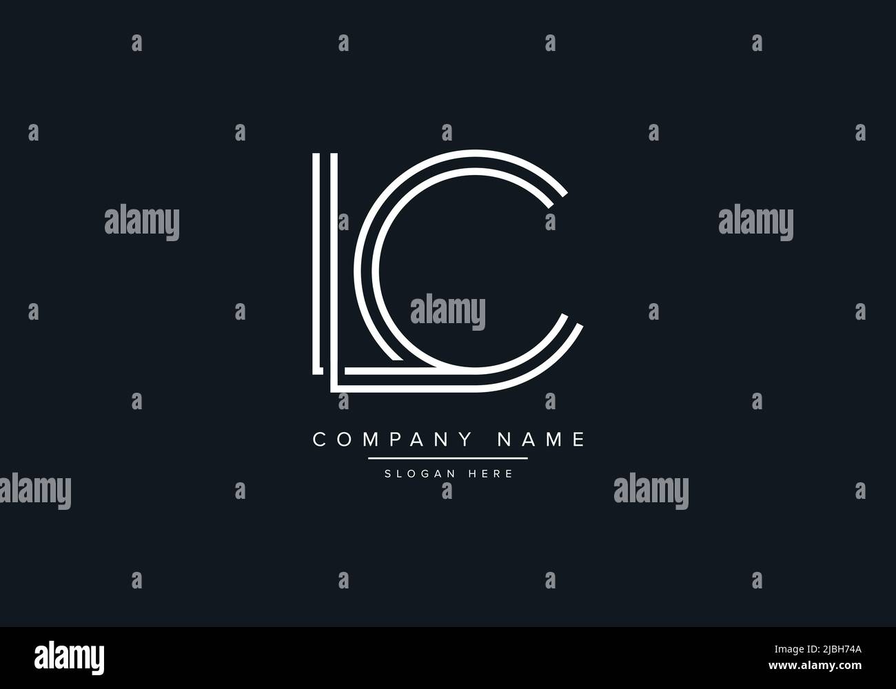 alphabet letters monogram icon logo LG Stock Vector