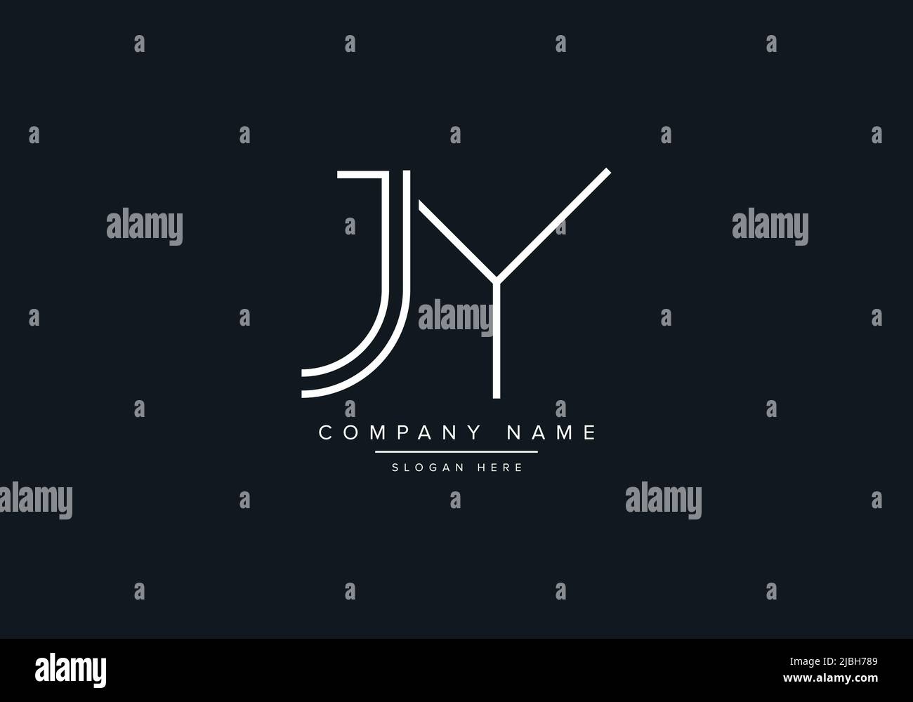 alphabet letters monogram icon logo JY Stock Vector