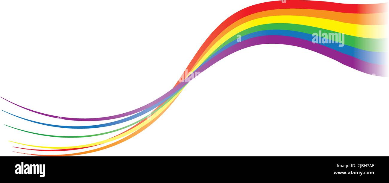 Rainbow Swirl Decorative Banner Stock Vector