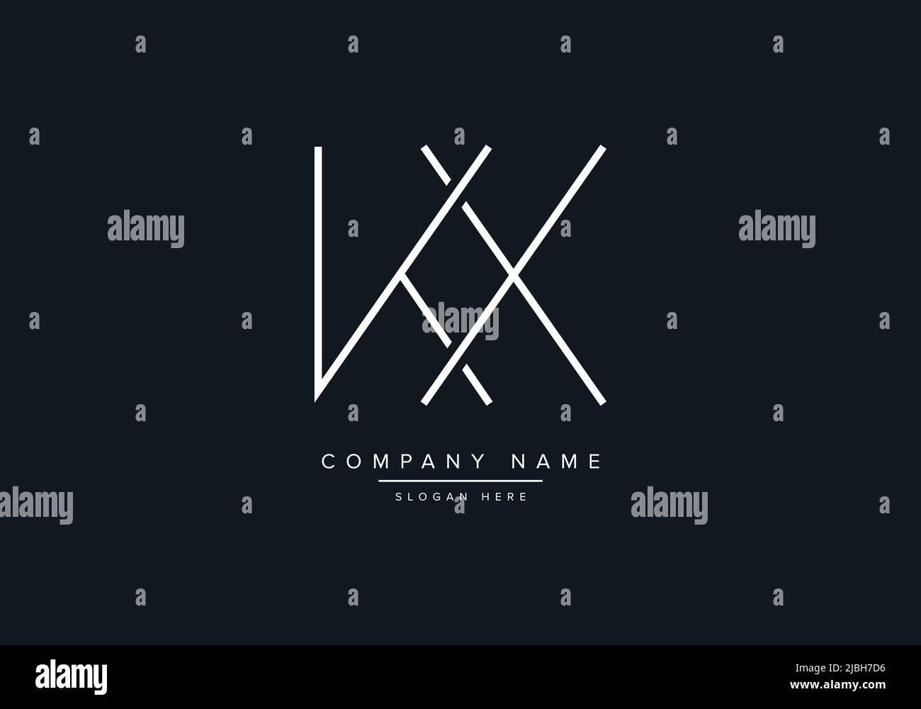 alphabet letters monogram icon logo KX Stock Vector