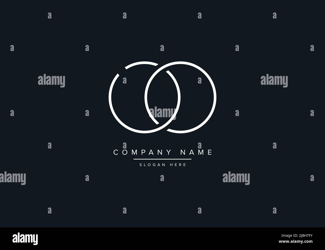 alphabet letters monogram icon logo OO Stock Vector