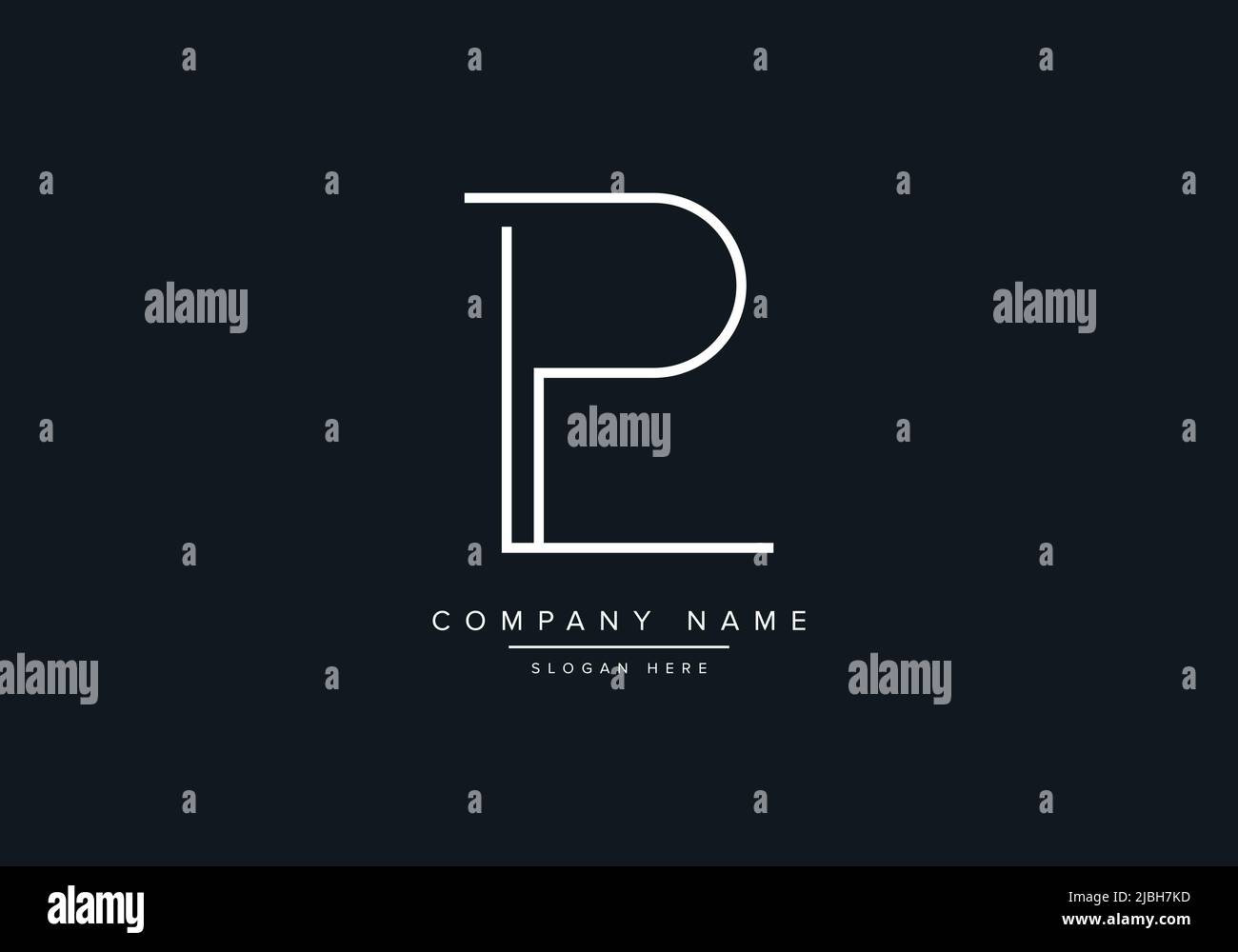 Creative Letters LP Logo Design Vector Template. Stock Vector