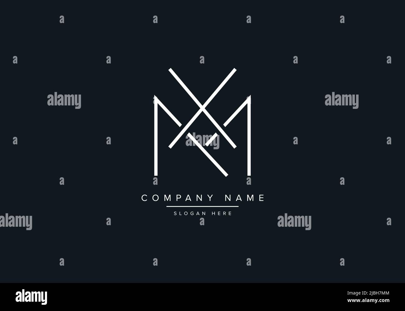 Creative Letters MX Logo Design Vector Template. Stock Vector