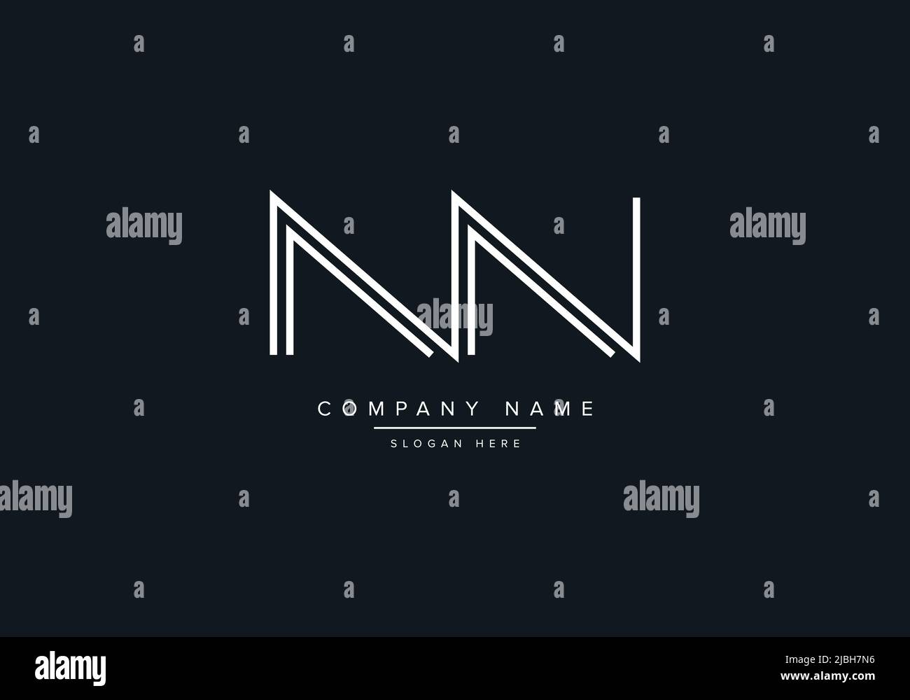 Creative Letters NN Logo Design Vector Template. Stock Vector