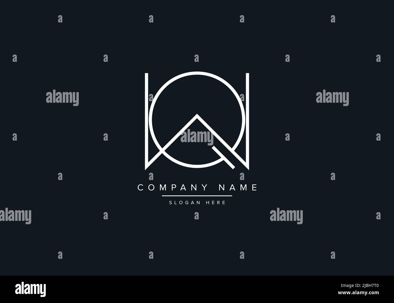 Creative Letters QW Logo Design Vector Template. Stock Vector
