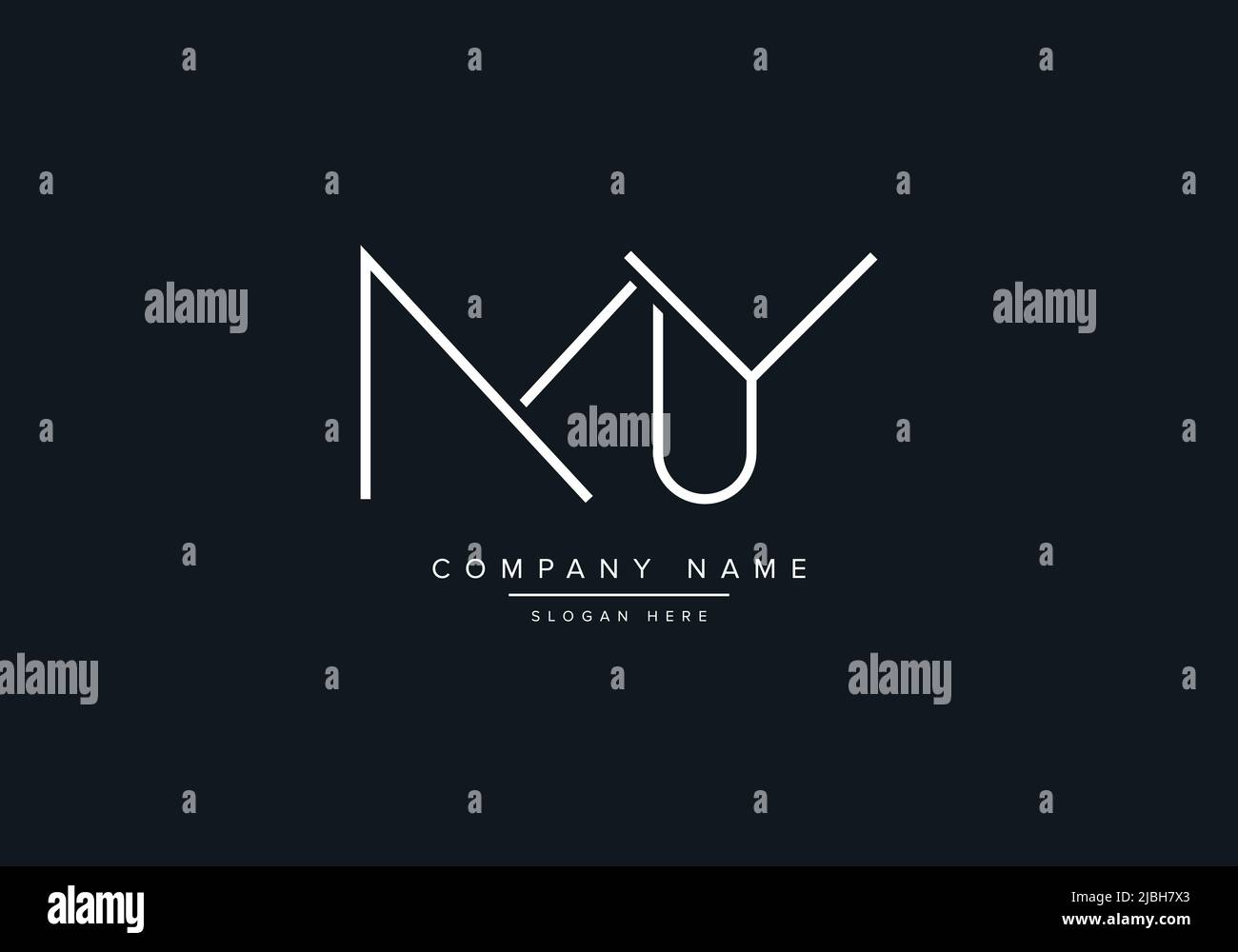 Creative Letters MY Logo Design Vector Template. Stock Vector