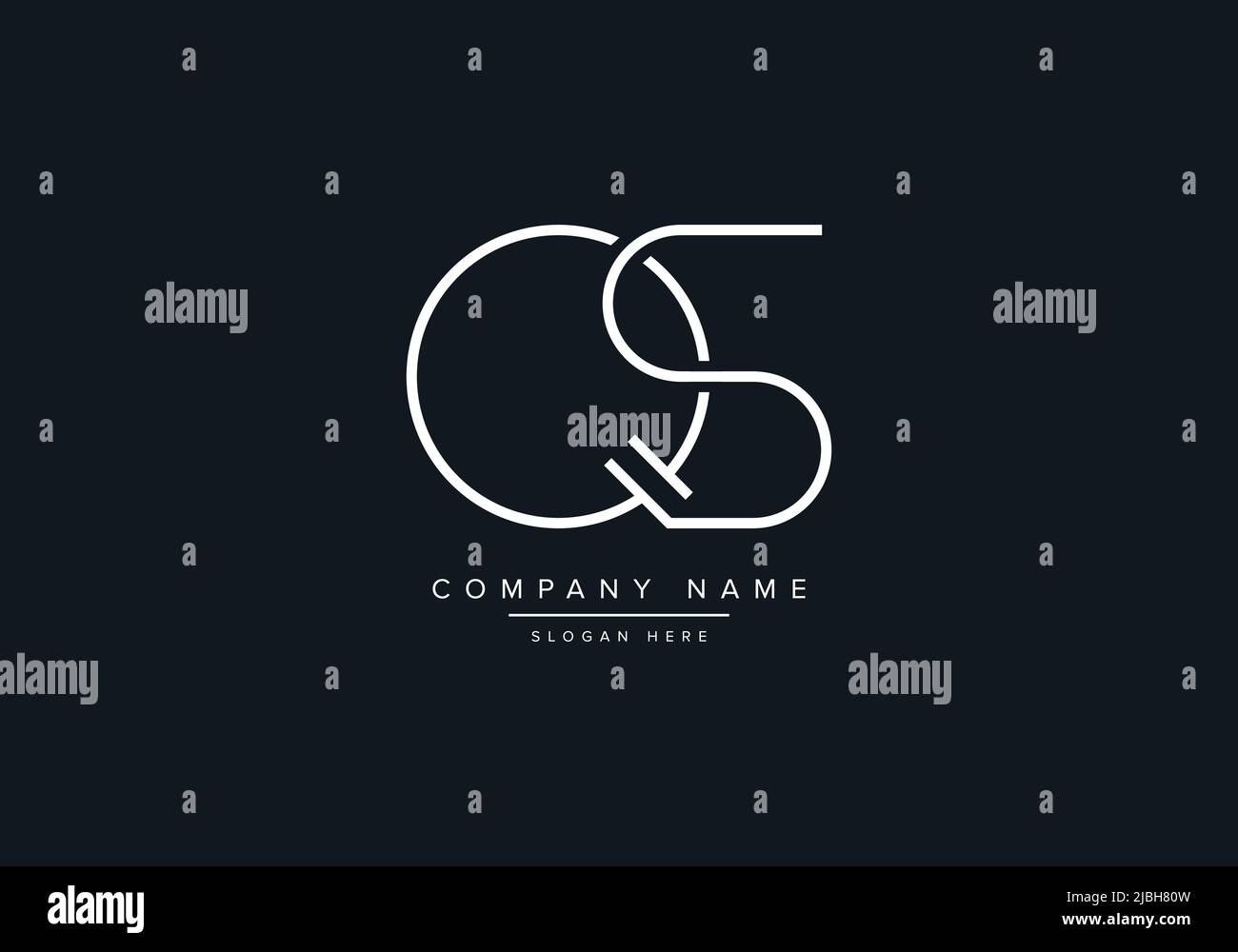 Creative Letters QS Logo Design Vector Template. Stock Vector