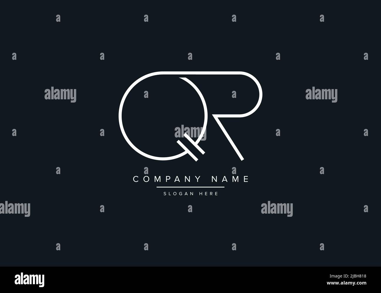 Creative Letters QR Logo Design Vector Template. Stock Vector