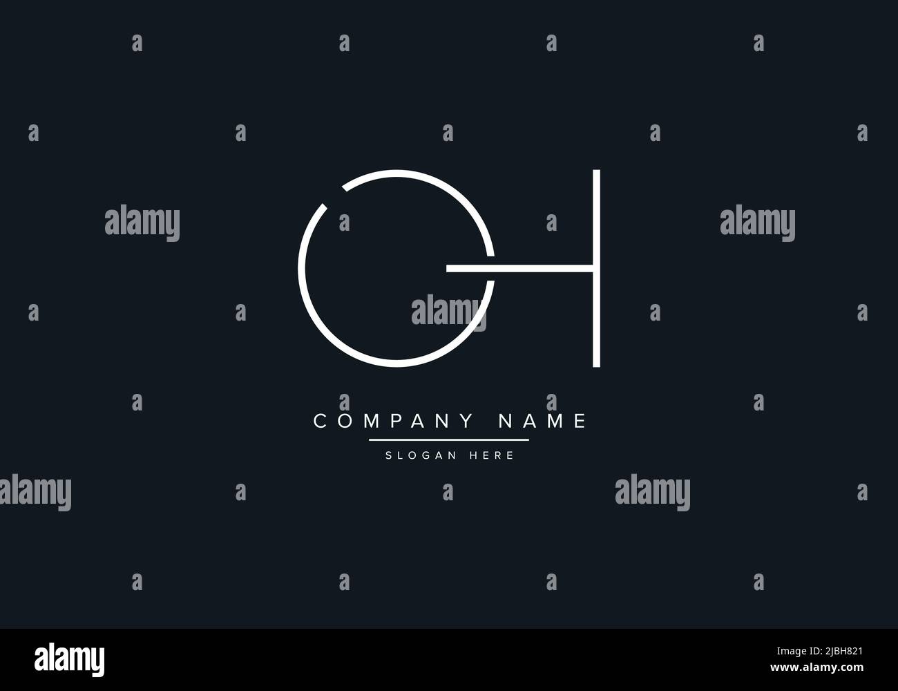 Creative Letters OH Logo Design Vector Template. Stock Vector